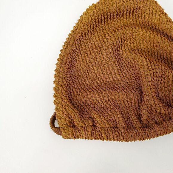 NWT GOOD AMERICAN 3/4 Bronze Brown Always Fits Tiny Ties Bikini Top - Picture 5 of 12